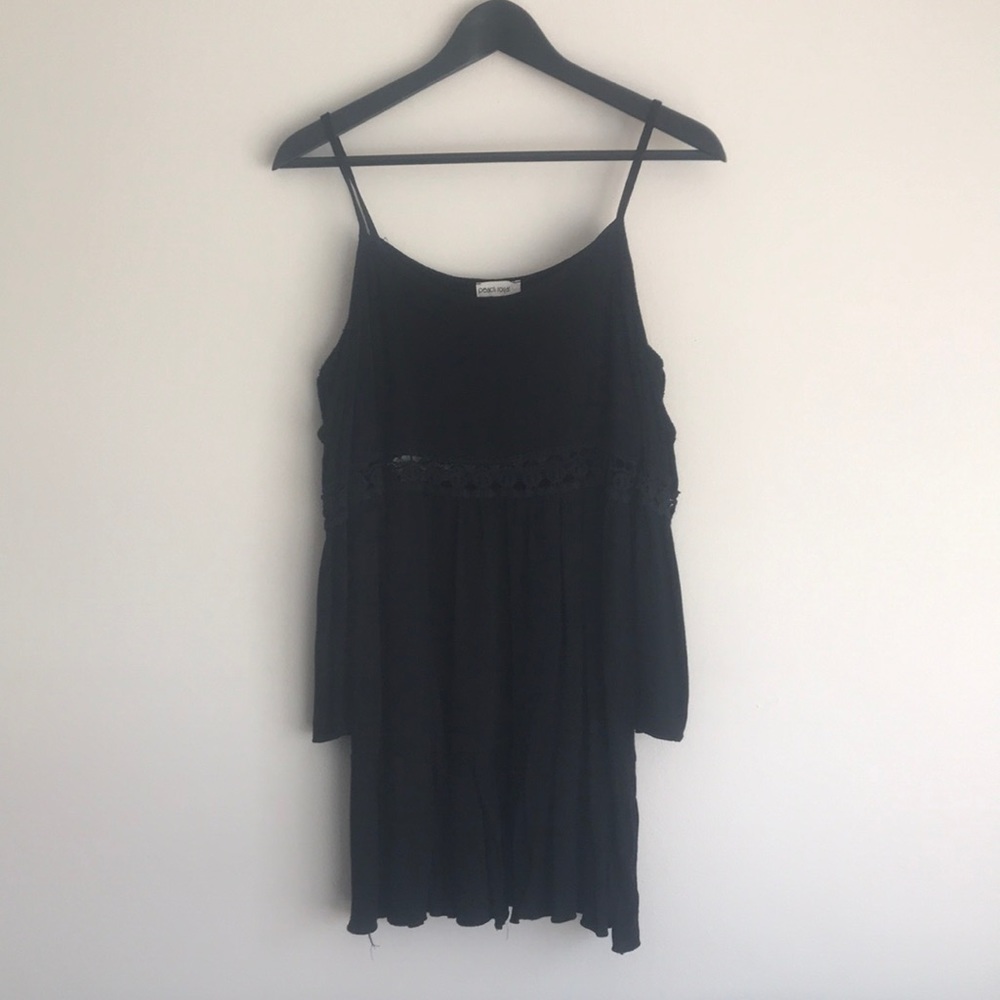 Black Open Shoulder Dress